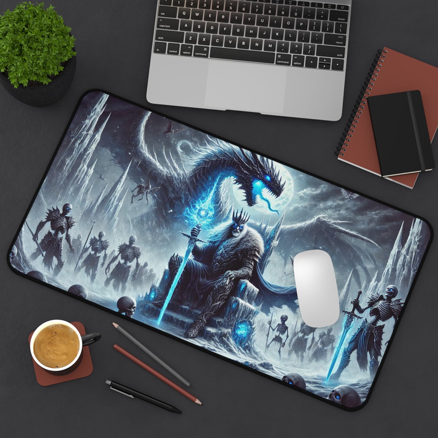 Epic Fantasy Desk Mat Dragon & Warrior Edition
